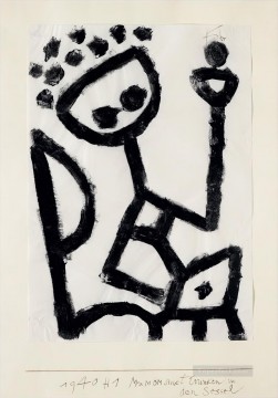  Chair Oil Painting - Mumon drunk falls into the chair Paul Klee
